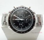 Fake Omega Speedmaster Stainless Steel Black Bezel Mens Watch Low Price